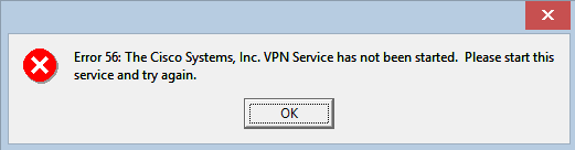 Cisco VPN Error 56